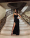 Off-Shoulders cocktail dress Slit formal gown